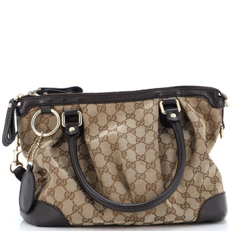 Gucci Sukey Top Handle Satchel GG Canvas Large