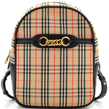 Burberry Link Backpack 1983 Knight Check Canvas Medium