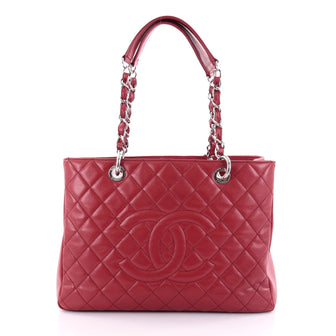 Chanel Grand Shopping Tote Quilted Caviar Red 2499701