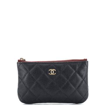 Chanel Classic O Case Pouch Quilted Caviar Mini