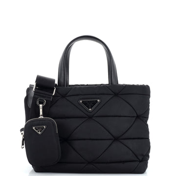 Prada Padded Tote Bag Quilted Re-Nylon with Leather Small