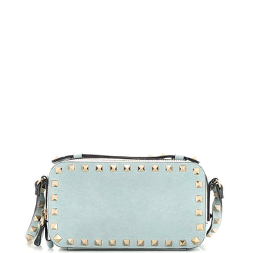 Valentino Garavani Rockstud Double Zip Crossbody Bag Leather Small
