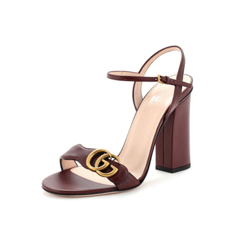 Gucci Women's GG Marmont Block Heel Sandals Leather
