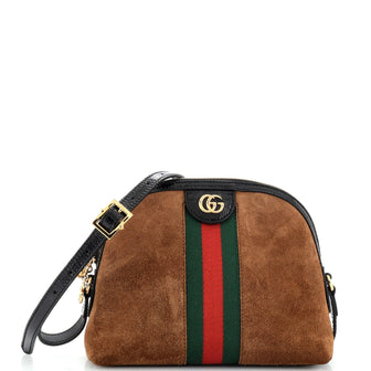 Gucci Ophidia Dome Shoulder Bag Suede Small