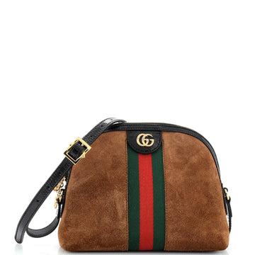 Gucci Ophidia Dome Shoulder Bag Suede Small