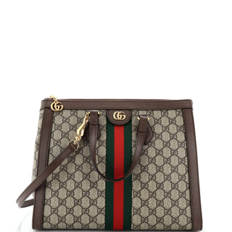Gucci Ophidia Top Handle Tote GG Coated Canvas Medium