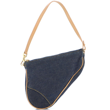 Christian Dior Vintage Saddle Bag Denim Mini
