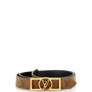 Louis Vuitton Dauphine Reversible Belt Reverse Monogram Canvas and Leather Thin
