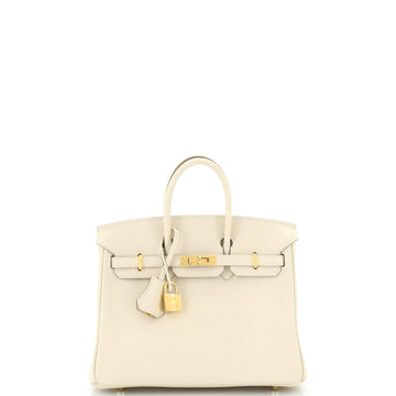 Hermes Birkin Handbag Light Swift with Gold Hardware 25