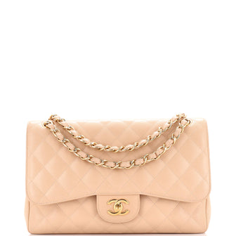Chanel Classic Double Flap Bag Quilted Caviar Jumbo