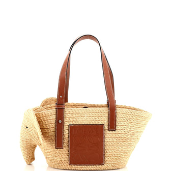 Loewe Elephant Basket Tote Raffia Small