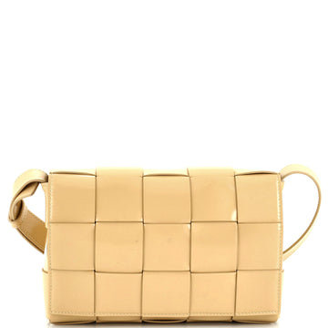 Bottega Veneta Cassette Crossbody Bag Maxi Intrecciato Patent