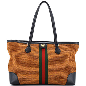 Gucci Ophidia Shopping Tote Straw Medium