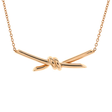 Tiffany & Co. Knot Pendant Necklace 18K Rose Gold