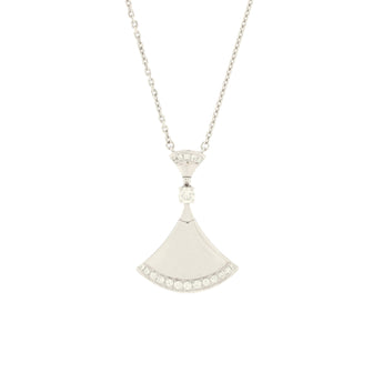 Bvlgari Divas' Dream Pendant Necklace 18K White Gold with Diamonds Large