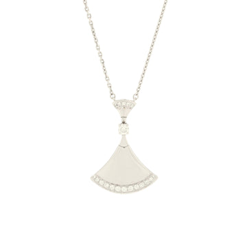 Bvlgari Divas' Dream Pendant Necklace 18K White Gold with Diamonds Large