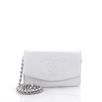 Chanel Vintage Timeless Wallet on Chain Caviar White 2500801