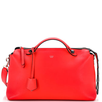 Fendi By The Way Satchel Leather with Crocodile Large