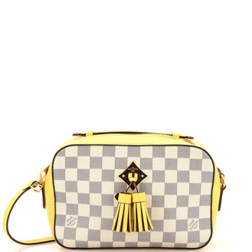 Louis Vuitton Saintonge Handbag Damier with Leather