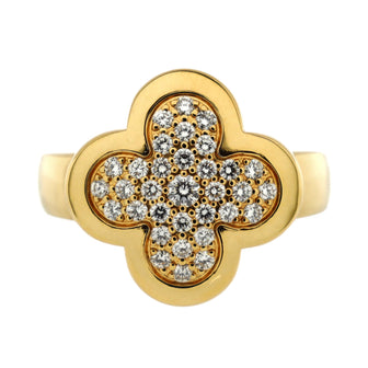Van Cleef & Arpels Pure Alhambra Ring 18K Yellow Gold with Diamonds