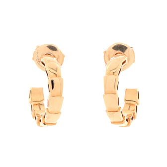 Bvlgari Serpenti Viper Hoop Earrings 18K Rose Gold Small