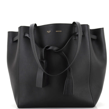 Celine Phantom Tie Cabas Tassel Tote Leather Small