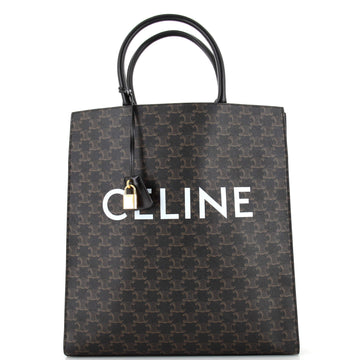 Celine Vertical Cabas Tote Triomphe Coated Canvas Large