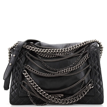 Chanel Boy Flap Bag Enchained Lambskin XL