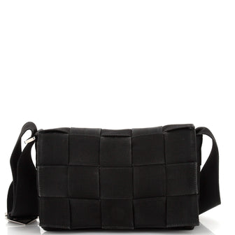 Bottega Veneta Cassette Crossbody Bag Maxi Intrecciato Webbed Nylon Small