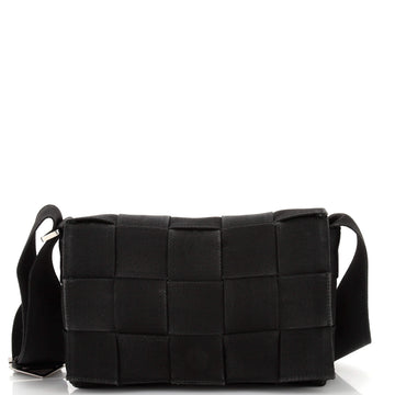 Bottega Veneta Cassette Crossbody Bag Maxi Intrecciato Webbed Nylon Small