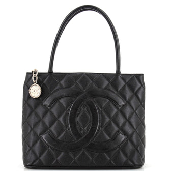 Chanel Medallion Tote Quilted Caviar
