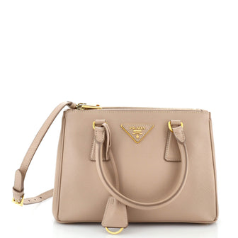 Prada Galleria Double Zip Tote Saffiano Leather Small