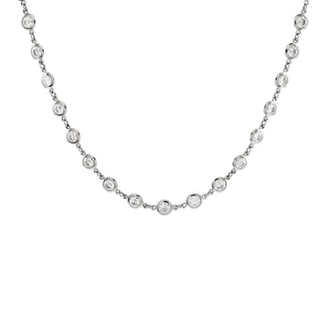 Tiffany & Co. Elsa Peretti 57 Diamonds By The Yard Continuous Necklace Platinum and Diamonds 4.5mm