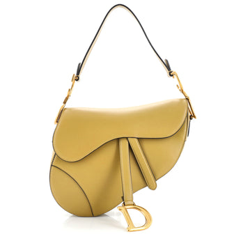 Christian Dior Saddle Handbag Leather Medium