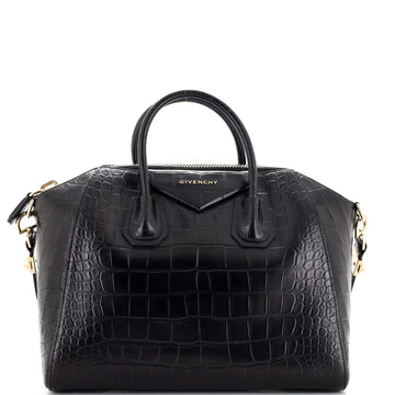 Givenchy Antigona Bag Crocodile Embossed Leather Medium