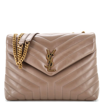 Saint Laurent Loulou Shoulder Bag Matelasse Chevron Leather Medium