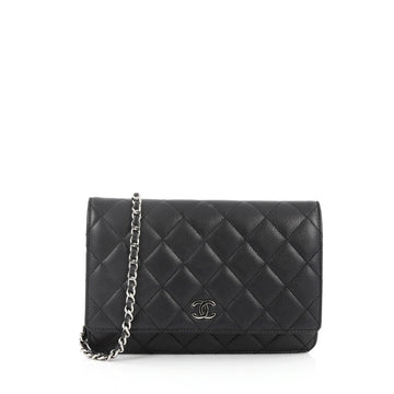 Chanel Wallet on Chain Quilted Caviar Black