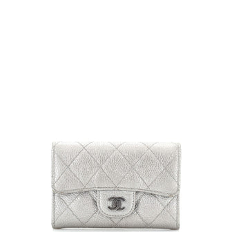 Chanel Classic Flap Card Case Quilted Caviar