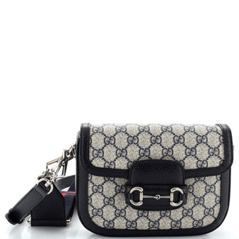 Gucci Horsebit 1955 Shoulder Bag GG Coated Canvas Mini
