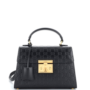 Gucci Padlock Top Handle Bag Guccissima Leather Small