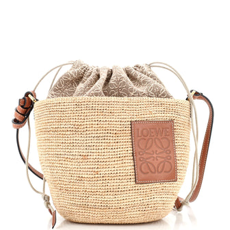 Loewe Pochette Woven Raffia