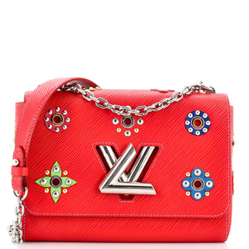 Louis Vuitton Twist Handbag Studded Epi Leather MM