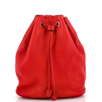Gucci Soho Drawstring Backpack Leather Small