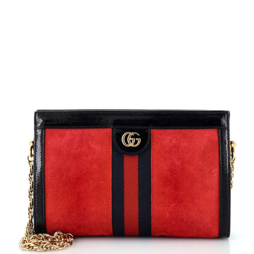 Gucci Ophidia Chain Shoulder Bag Suede Small