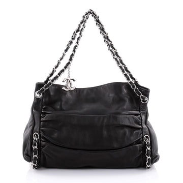 Chanel Sharpei Shoulder Bag Lambskin Large Black