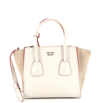 Prada Twin Pocket Tote Glace Calf and Suede Mini