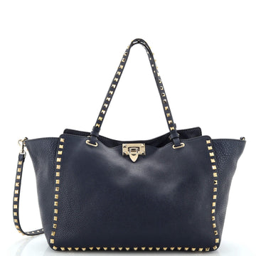 Valentino Garavani Rockstud Tote Pebbled Leather Medium
