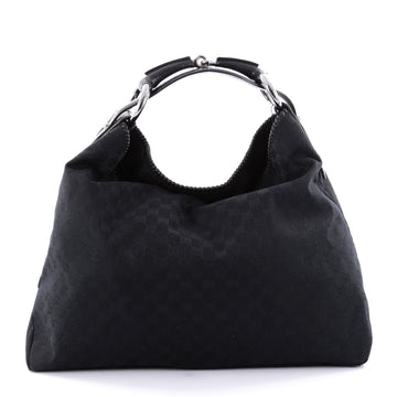 Gucci Horsebit Hobo GG Canvas Large Black 2503801