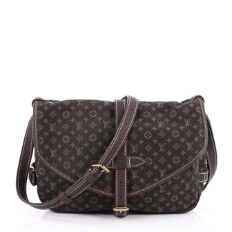 Louis Vuitton Saumur Handbag Mini Lin Brown 2504202