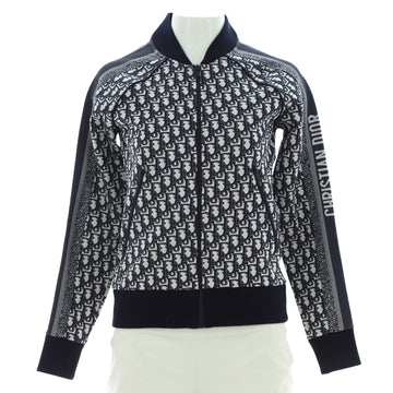 Christian Dior Women's Track Zip Up Jacket Oblique Viscose Blend